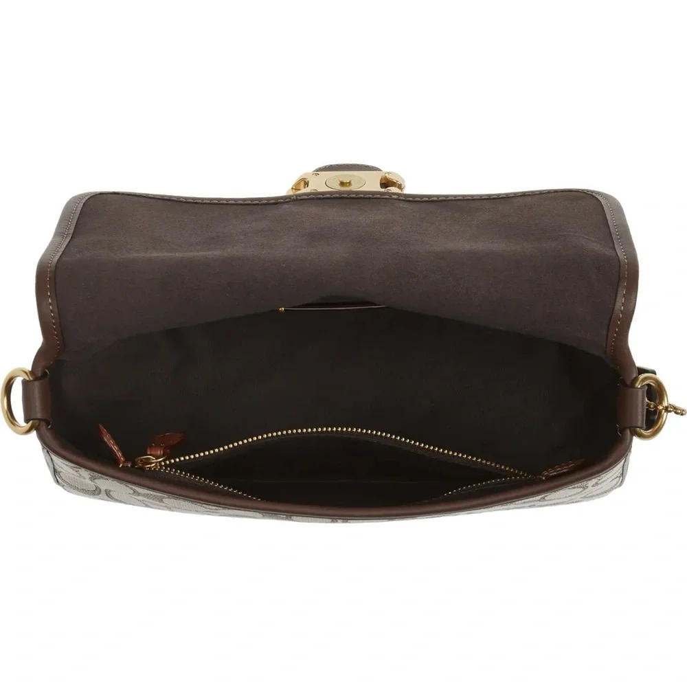 Coach Soft Tabby Signature Shoulder Crossbody Bag in Maple - Picture 5 of 16